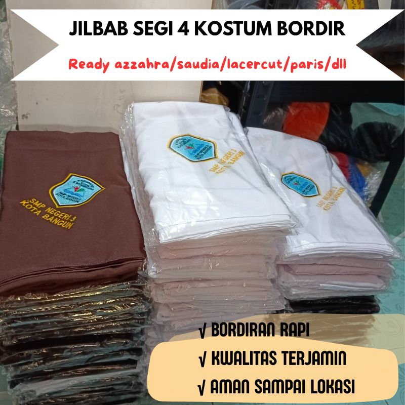 JILBAB SEGI 4 KOSTUM BORDIR BY AZZAHRA, SAUDIA RAWIS , PARIS PREMIUM , PARIS JADUL