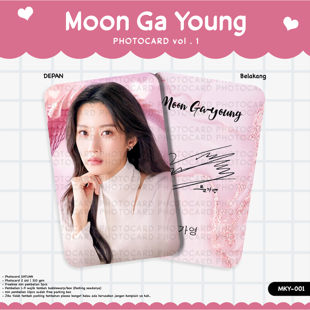(PC) PHOTOCARD AKTRIS MOON GA YOUNG KOLEKSI UNOFFICIAL FANMADE