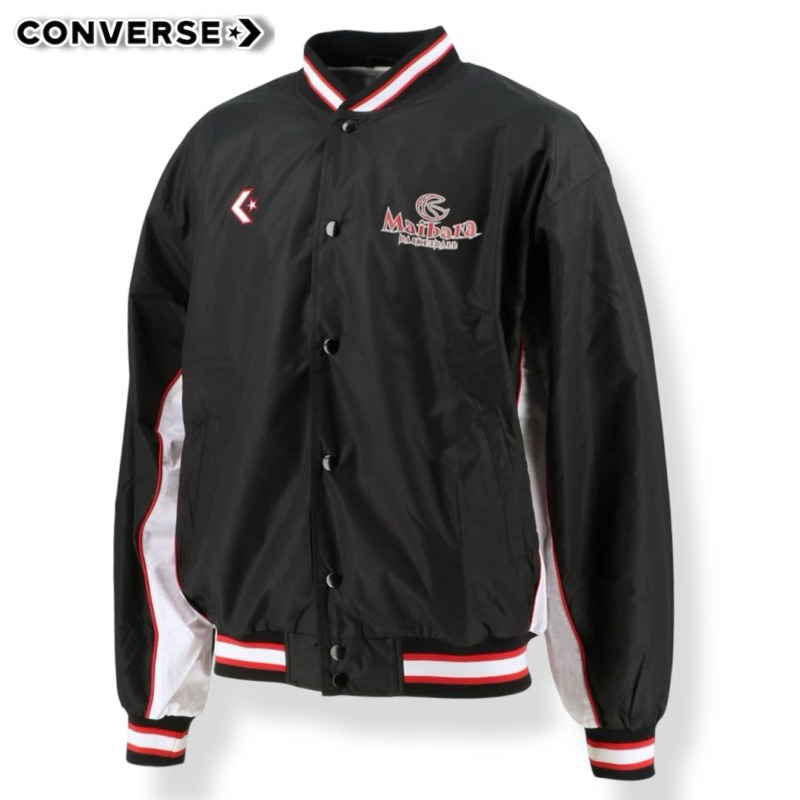 jaket varsity bomber converse original japan market hitam black mlb baseball basket ball