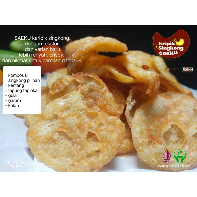 

Keripik singkong Renyah varian original 250 gram