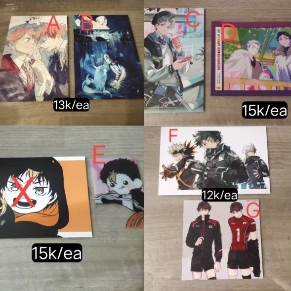 [Wajib CO Packing] Postcard Posca Fanmerch Anime Haikyuu