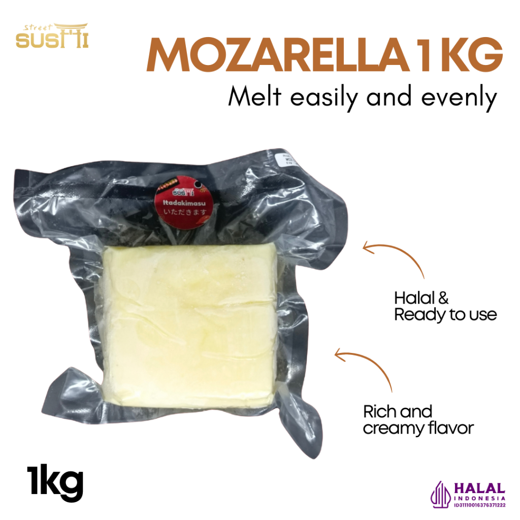

Mozzarella Perfetto 1kg – Keju Leleh Serbaguna untuk Usaha & Rumahan
