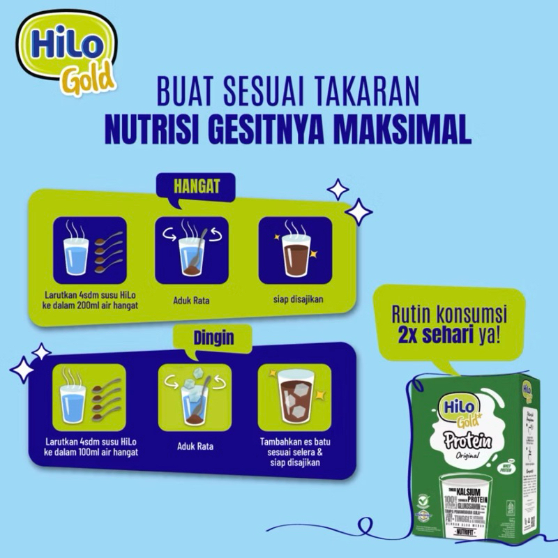 

hilo gold 500g - susu tinggi kalsium rendah gula dan rendah lemak
