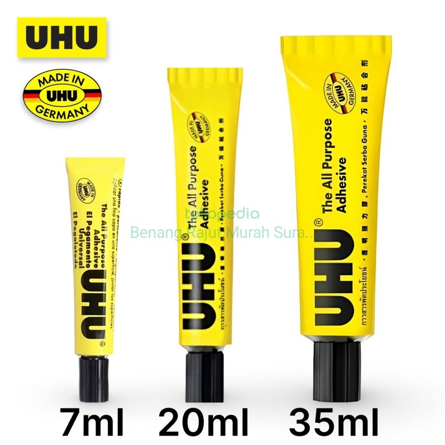 

Lem UHU Lem Cair Serbaguna Original (1 PCS) / The All Purpose Adhesive UHU Liquid Glue Per Pcs