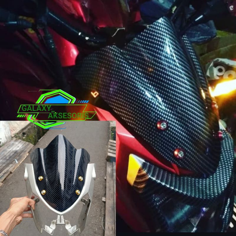 Visor vixion nvl model carbon visor variasi vixion new nvl