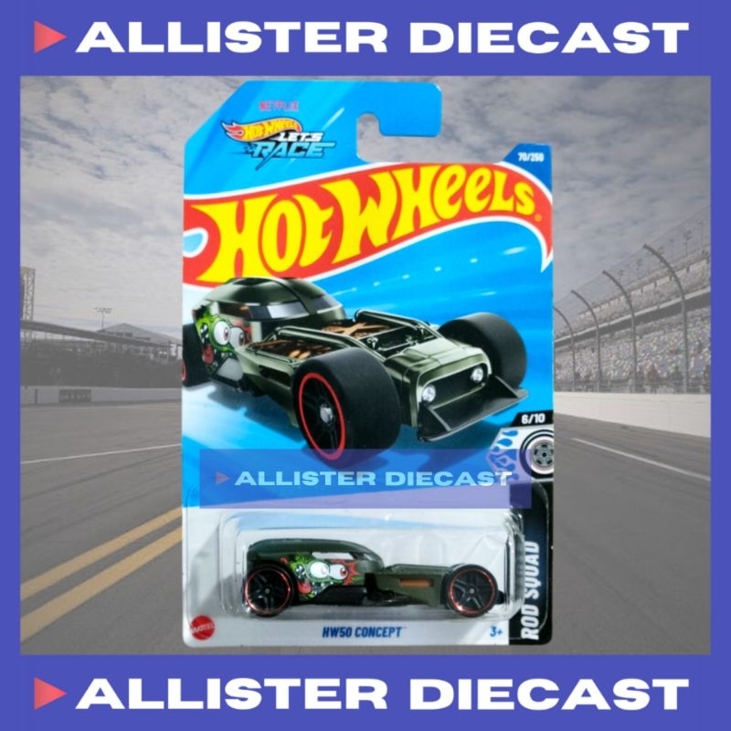 Hot Wheels HW50 Concept Hijau Tua Hotwheels HW50 Concept Dark Green HW Rod Squad Hot Wheels Lets Rac