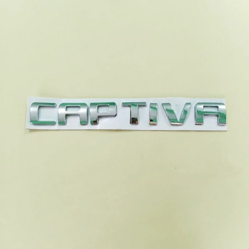 Emblem logo chevrolet CAPTIVA LS LTZ ukuran original bagasi captiva silver chrome timbul