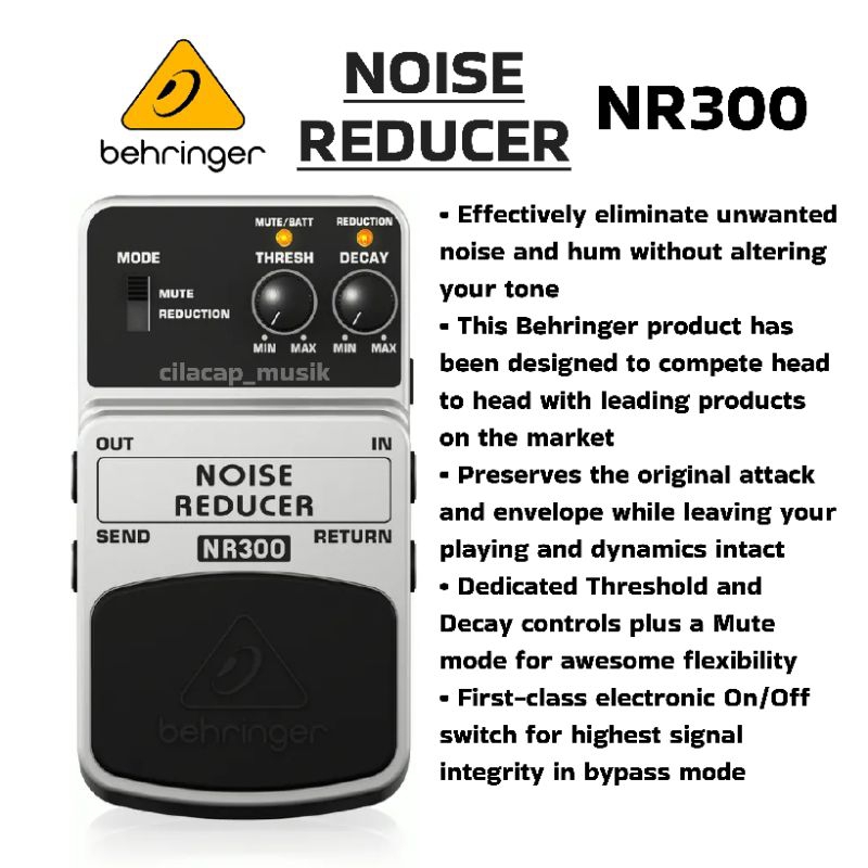 EFEK GITAR BEHRINGER NR300 NOISE REDUCER EFEK NOISE GATE