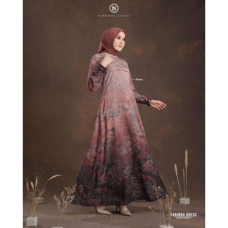 Gamis Dewasa Gamis Nadheera Luxury Original Farinna Dress Series