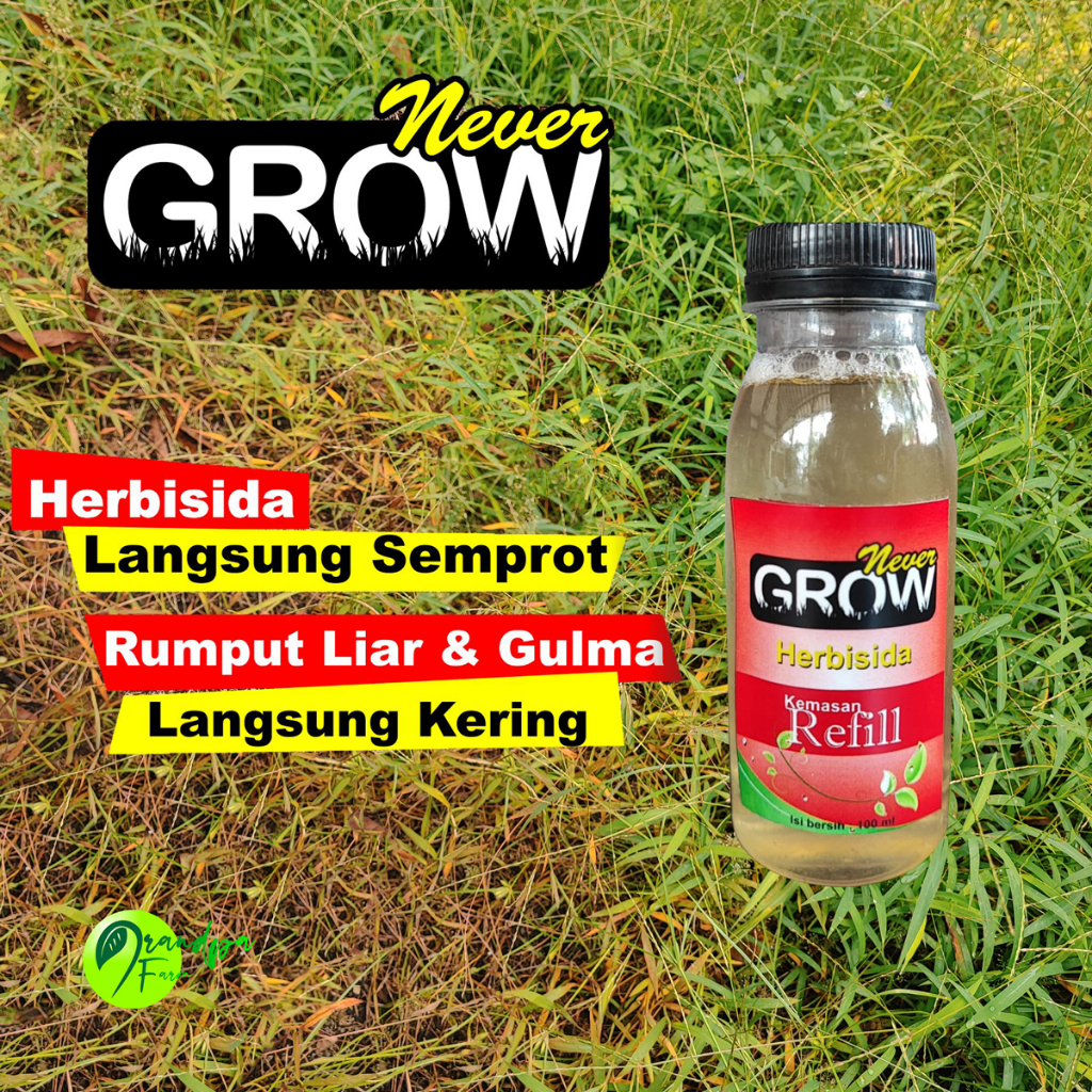 REFILL NeverGrow Obat Rumput Liar Siap Semprot. Pembasmi Rumput Mati Sampai ke Akar