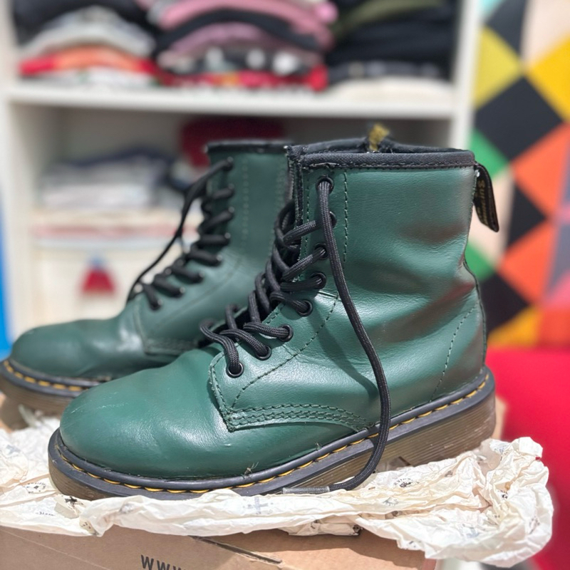DR. MARTENS KIDS ANAK ORIGINAL GREEN