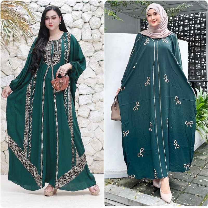 Dress Kaftan Gamis LD 170 Gamis Wanita Rayon Premium Atasan Gamis Wanita Modern