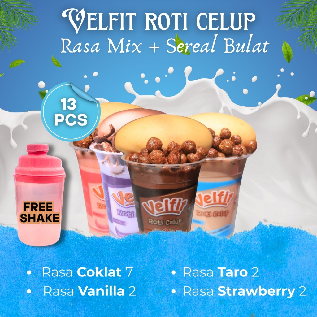 [FREE SHAKE] Sarapan Praktis 13pcs Velfit mix 4 rasa + SEREAL lebih BANYAK & lebih KENYANG