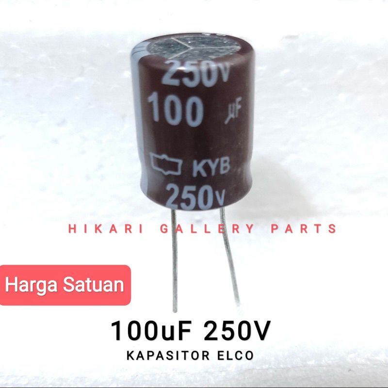 KAPASITOR ELCO 100uF 250Volt / Elko 100uF 250V / Elco 100 micro 250 VOLT