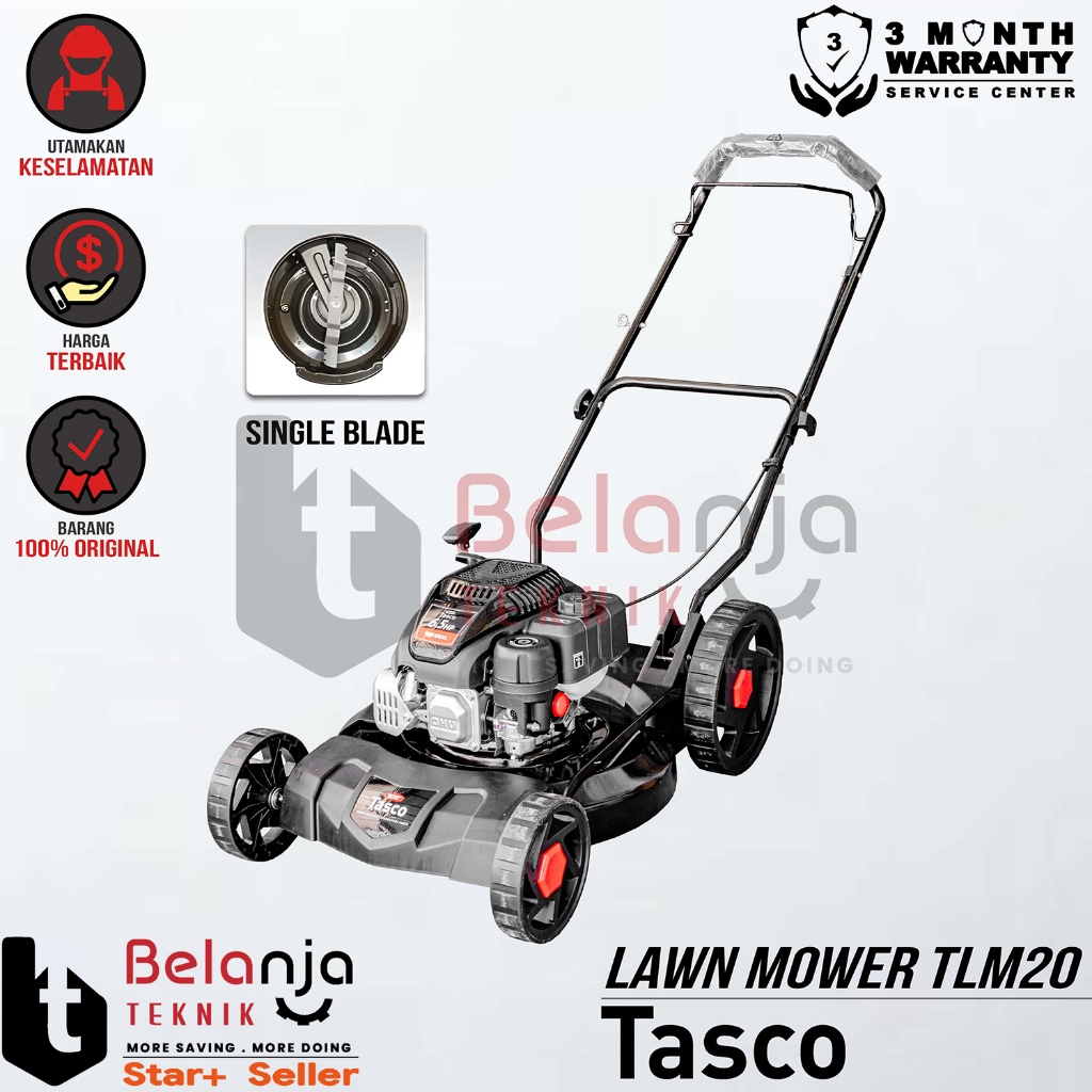 Tasco Mesin Potong Rumput Dorong TLM 20 Lawn Mower 6.5 HP 4 Tak TLM20