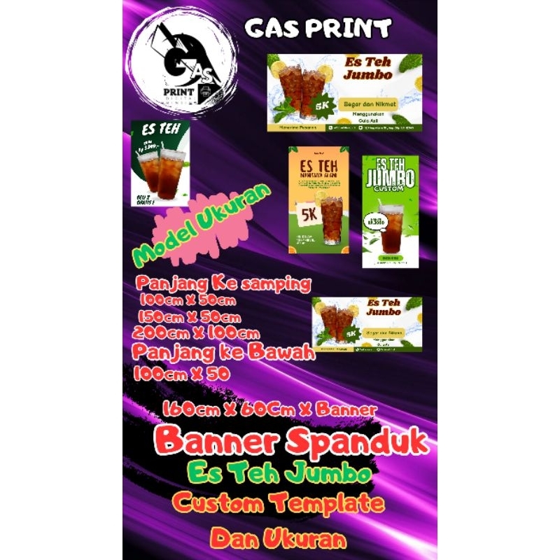 Spanduk Es Teh Jumbo Banner Es Teh Jumbo Es Teh Manis Seger