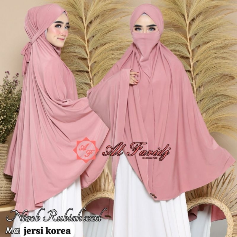ALFARIDJ _ French khimar jersey jumbo / jilbab cadar syari / hijab cadar jersey niqob rubiah