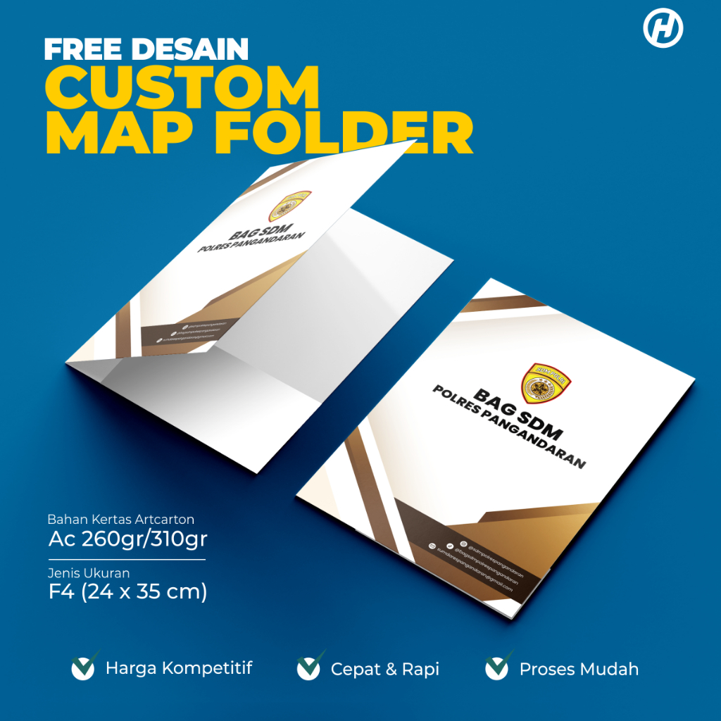 CETAK MAP FOLDER CUSTOM DESAIN F4