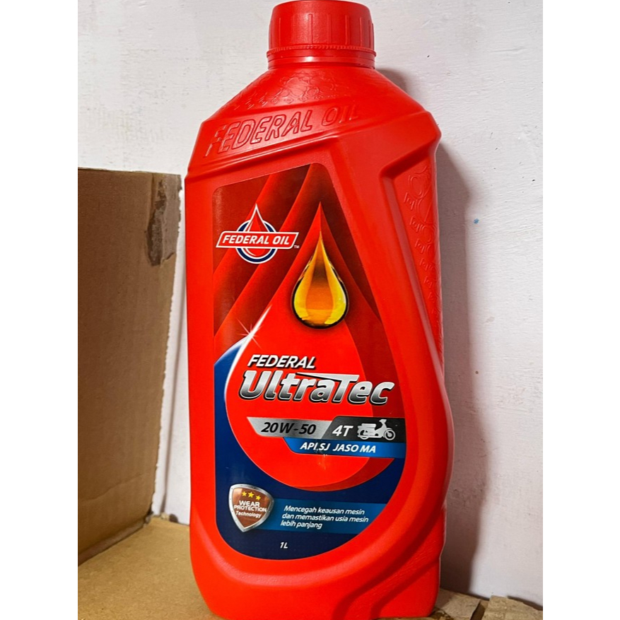 ORI OLI 4T FEDERAL ULTRATEC/FEDERAL ULTRATEK 1L 20W-50 oli untuk motor sport