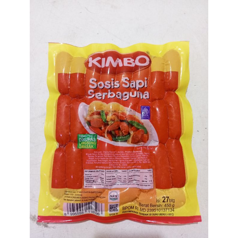 

Kimbo coktail sosis sapi serbaguna 450gr