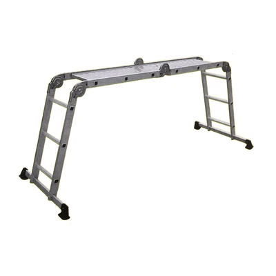 Fixsteps Tangga Lipat Aluminium 3.4 Meter Steger Perancah scafolding Scaffolding Multi Fungsi / Doub