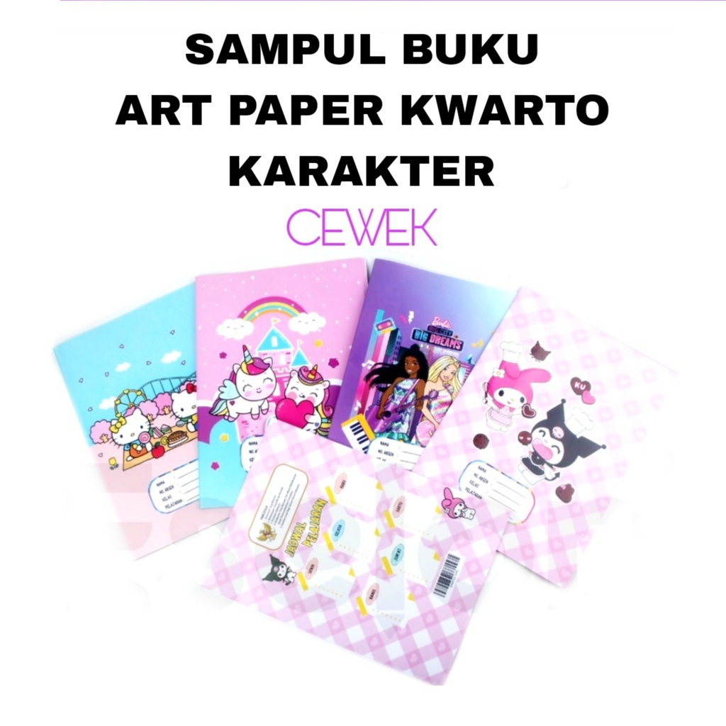 

(1 PACK) SAMPUL KARAKTER / SAMPUL BUKU KARAKTER SIZE KWARTO
