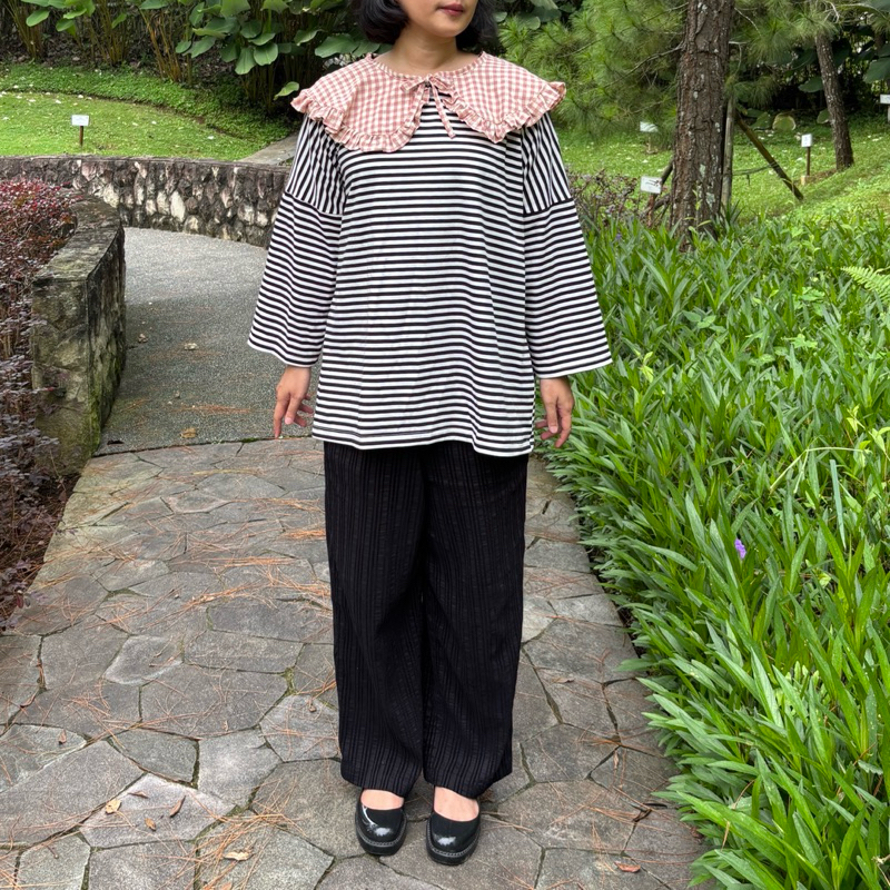 TRIPLEPOP - Dusty Pink Collar Tshirt