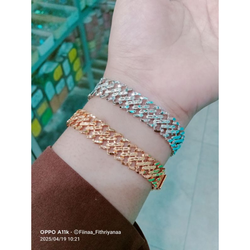 Gelang Rantai Dewasa Terbaru /Gelang Sisik Naga/Gelang Mirip Emas/Gelang Titanium