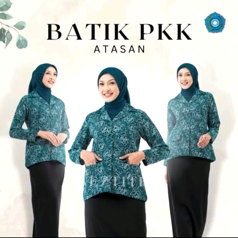 batik pkk nasional terbaru full furing// Seragam batik pkk hijau toska baju batik pkk nasional