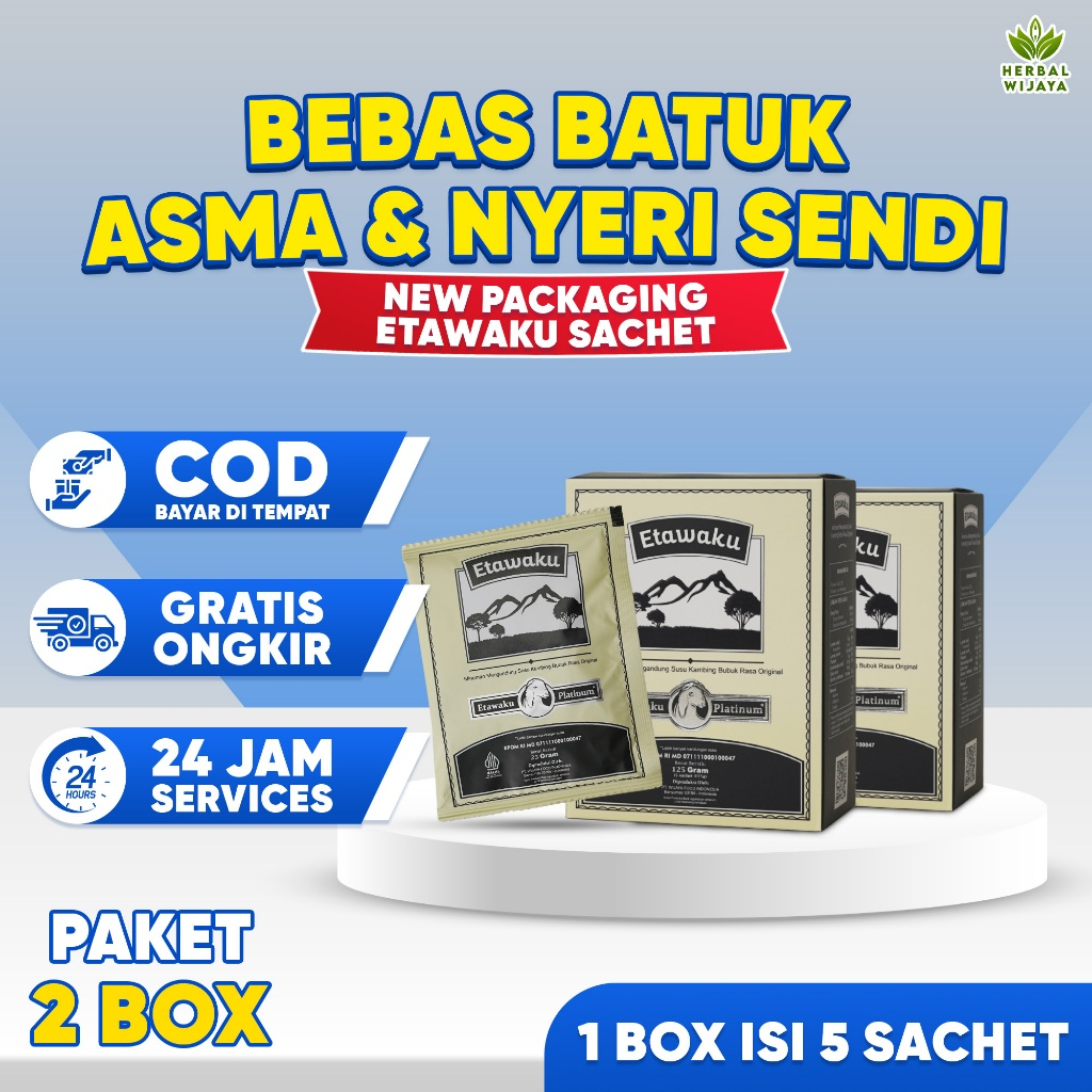 

[Kemasan Sachet] Buy 1 Get 2 Etawaku Platinum - Susu Kambing Etawa Atasi Masalah Pernafasan