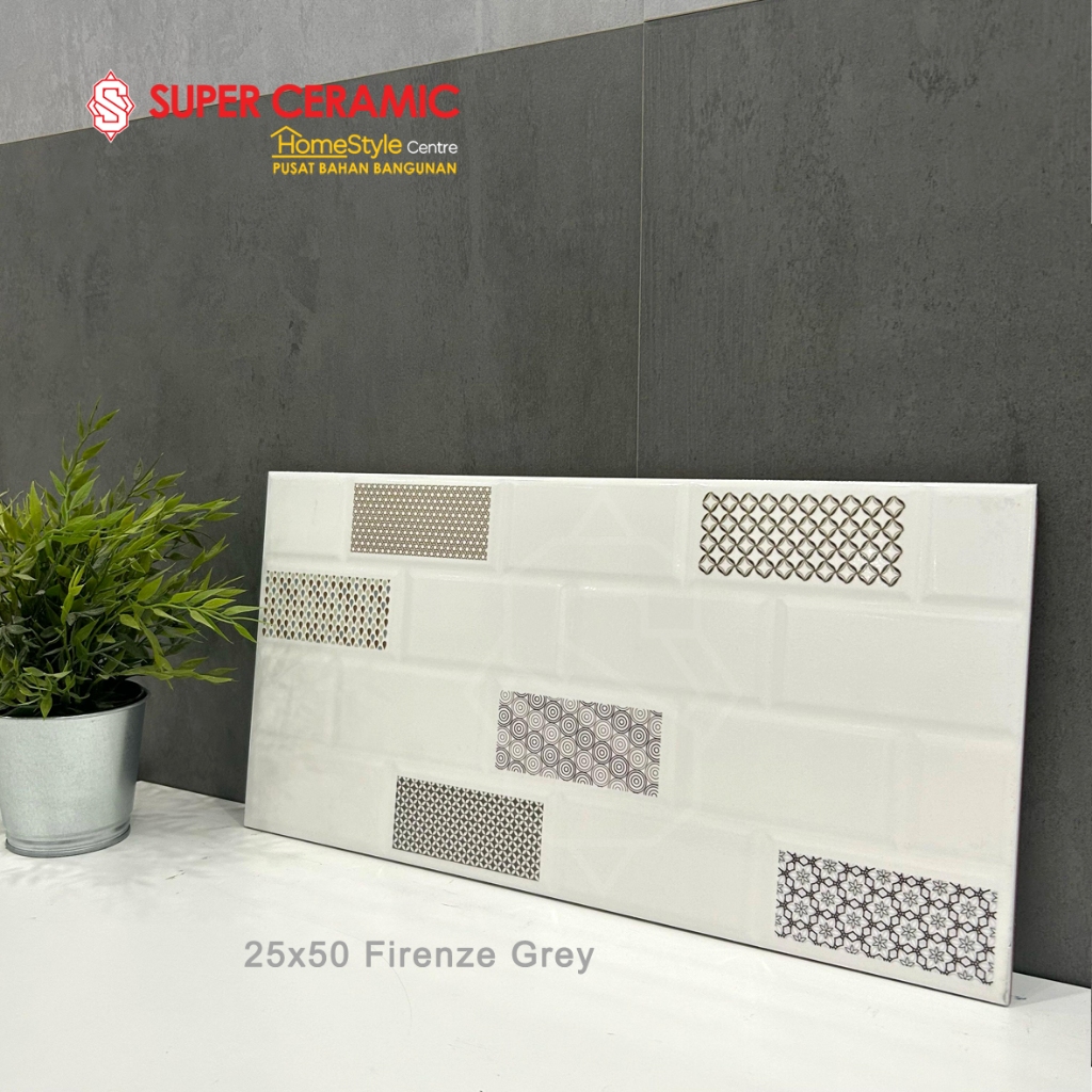 UNO 25x50 Keramik Dinding - FIRENZE GREY