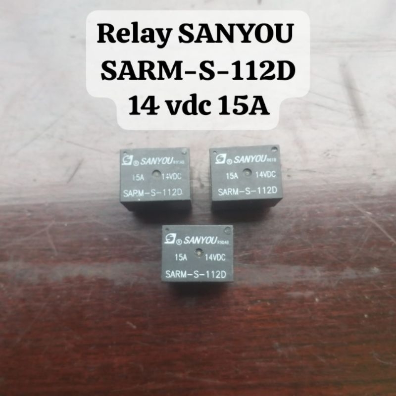 Relay SANYOU SARM-S-112D 14 VDC 15A bekas original