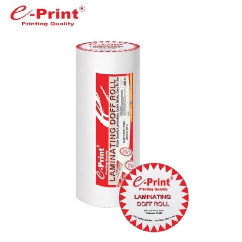 

LAMINATING PANAS ROLL EPRINT GLOSSY DOFF / LAMINATING ROLL 32 MICRON GLOSSY DAN DOP