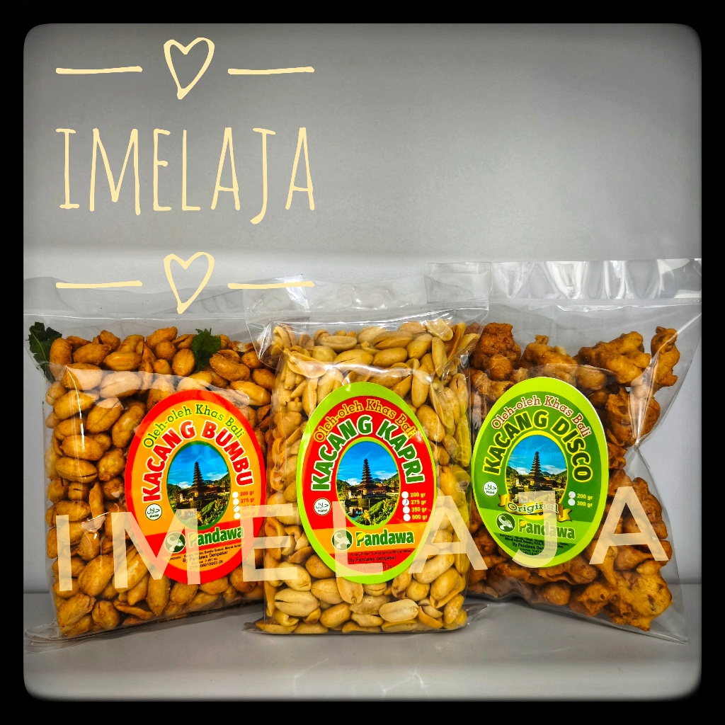 

Pandawa" Kacang Bali Paket (Bumbu 350Gr + Kapri 275Gr + Disco 200 Gr)