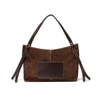 NEW BARU   Matin Kim Two Way Strap Suede Leather Beige warna cofee ya coklat tua Lassiwear  tas wani