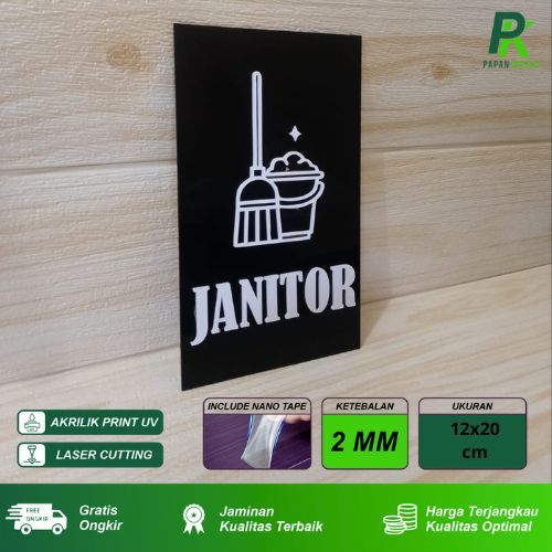 

Sign Board Papan Janitor Akrilik Huruf Timbul