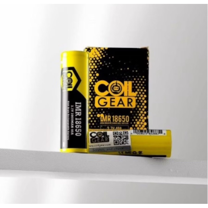 BATERAI 18650 ORIGINAL COIL GEAR KUNING 3000mAh HARGA SATU