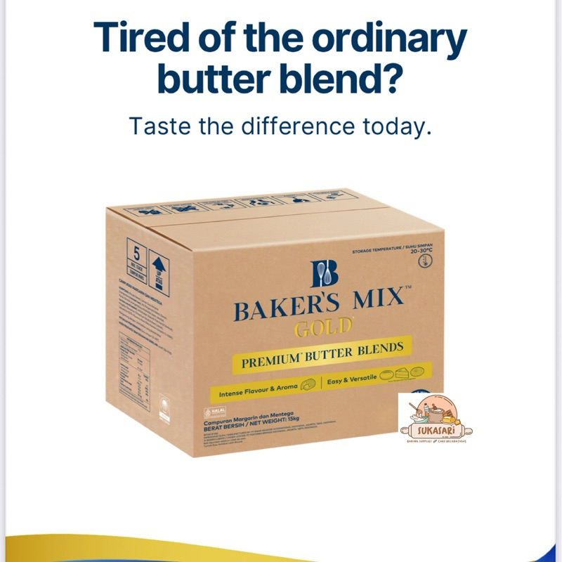 

Mentega Bakers Mix Gold 500gr Butter Mix Blending Butter