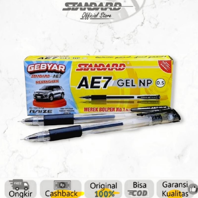 

12 pcs Pena Standard gel - Pulpen AE7 Gel NP 0.5 Pen / Ballpoint / Pena