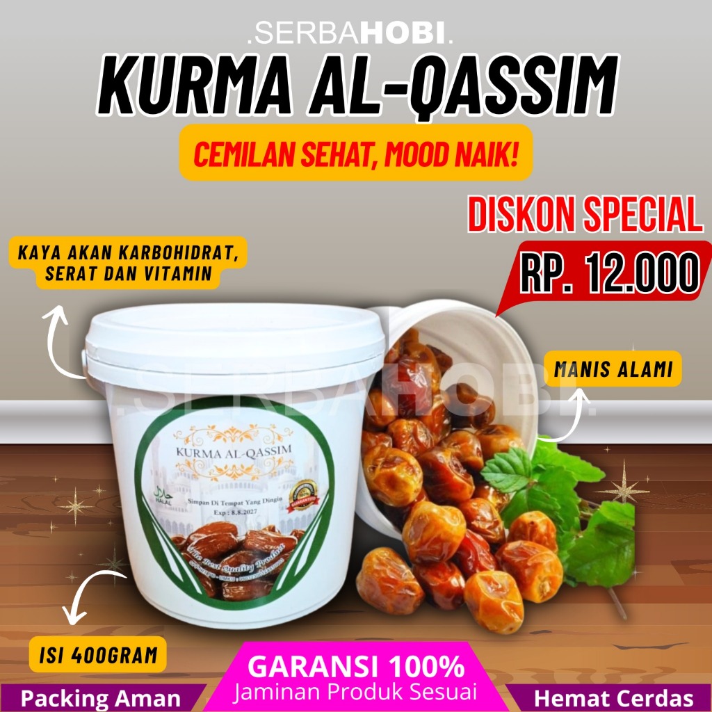 

KURMA AL QASSIM 400 GR - KURMA LEZAT - KURMA EMBER