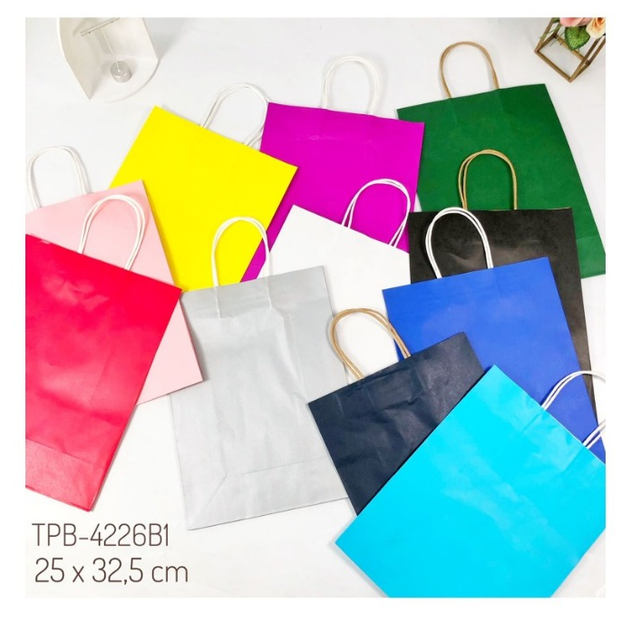 

PAPERBAG POLOS WARNA WARNI UK 26X31,5X12 / PAPERBAG KADO / TAS KADO