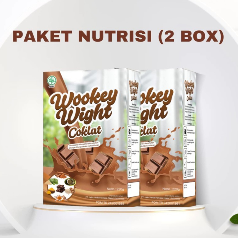 

TERMURAH!!! 2 BOX Wookey Weight Coklat - Susu Penambah Berat Badan 200gr Paket Nutrisi 2 Box