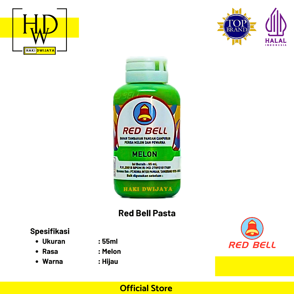 

[55ml] Red Bell Pasta Perisa dan Pewarna Makanan Rasa Melon