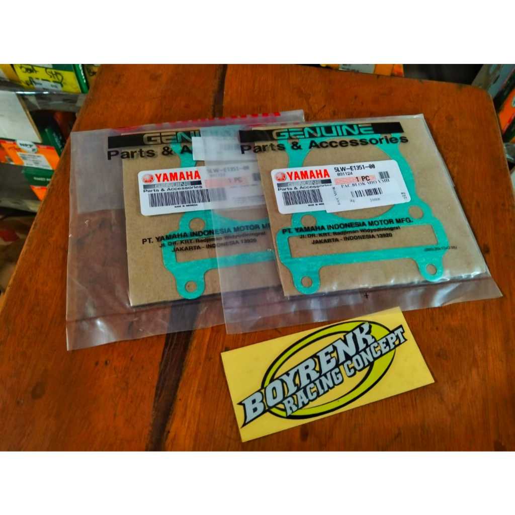 Paking Blok Seher Gasket Cylinder Yamaha Mio SPORTY 5LW E1351 00 ORIGINAL YAMAHA - BOYRENK MADURA