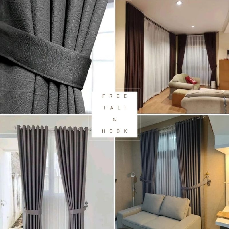 Gorden Blackout Polos jendela dan pintu aesthetic blackout Saffon Premium