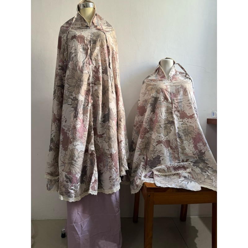 Mukena Couple Ibu & Anak Bahan Katun Rayon Terbaru