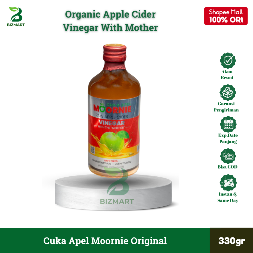 

Cuka Apel Original Moornie Asli Batu Malang | Organic Apple Cider Vinegar With Mother