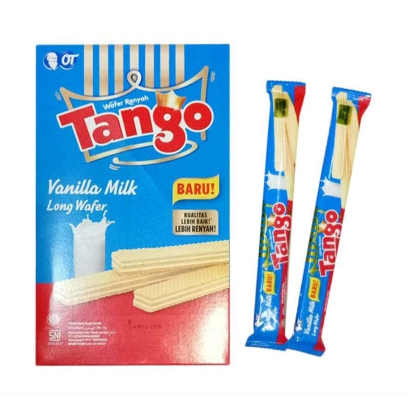 

Tango ( BOX 500) Wafer rasa Coklat/ Straw /Vanilla 20 PC X 5 GR