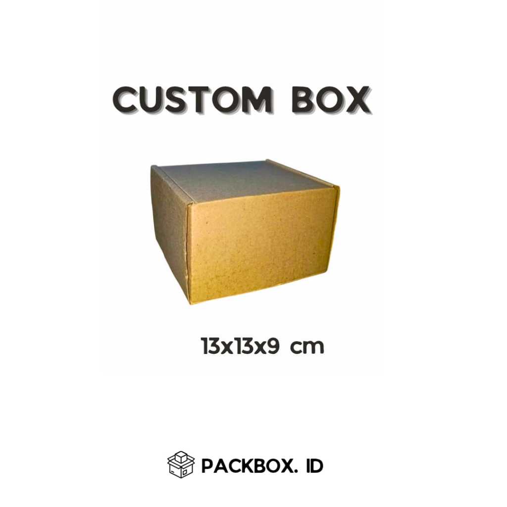 

PACKING BOX KARDUS EMAILER CUSTOM UKURAN 13x13x9 cm.