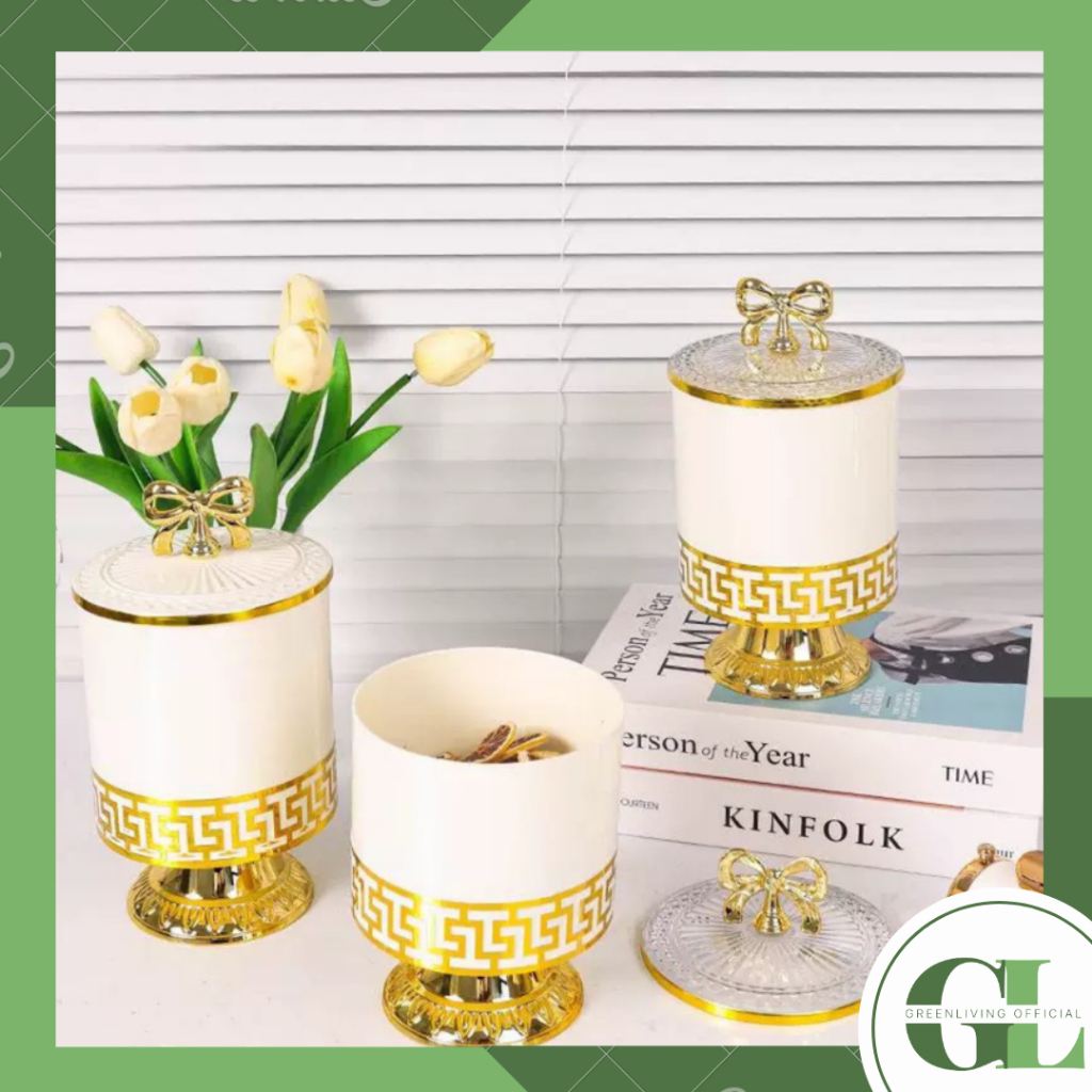 GREENLIVING Toples Pita Set 3 Pcs Putih Transparan Kue Kering Basah Permen Snack Biskuit Estetik Aes